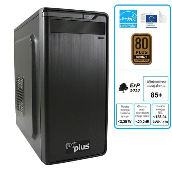 PCplus namizni računalnik Family G4560/4GB/1TB/FreeDos