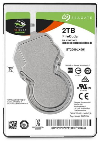 Seagate trdi disk FireCuda 2TB 5400, 2,5, 128MB - odprta embalaža