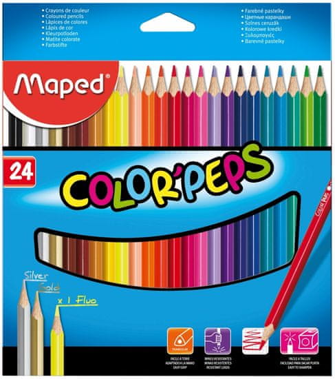 Maped trirobe barvice Color'peps, 24/1, karton