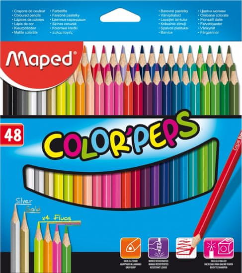 Maped trirobe barvice Color'peps, 48/1, karton