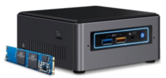 Intel nettop NUC kit i5-7260U NUC7I5BNH 2,5" z Intel Optane 16GB modulom