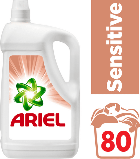 Ariel tekoči detergent Sensitive, 80 pranj - Odprta embalaža