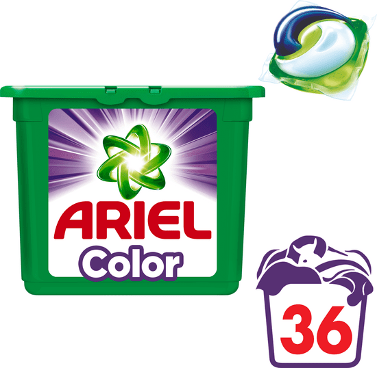 Ariel gel kapsule Color 3v1, 36 kosov - odprta embalaža