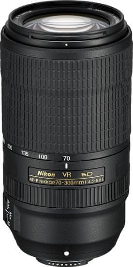 Nikon objektiv AF-P Nikkor 70-300 mm, f/4.5-5.6E ED VR - Odprta embalaža