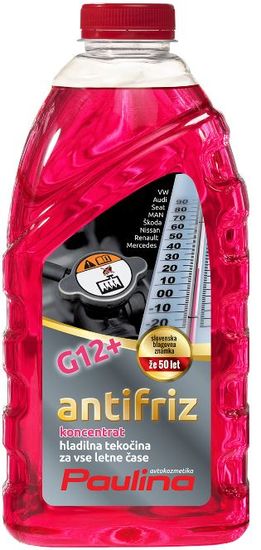 Paulina antifriz koncentrat G12+ PET, roza, 1L
