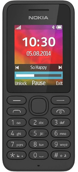 Nokia GSM telefon 130 Dual Sim, črn