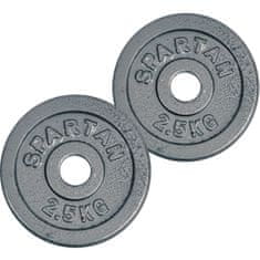 Spartan litoželezna kolutna utež, 2 x 2,5 kg