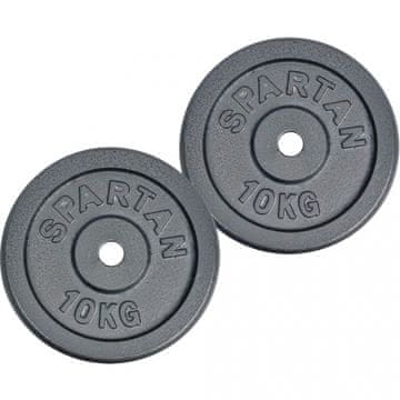 Spartan litoželezna kolutna utež, 2 x 10 kg