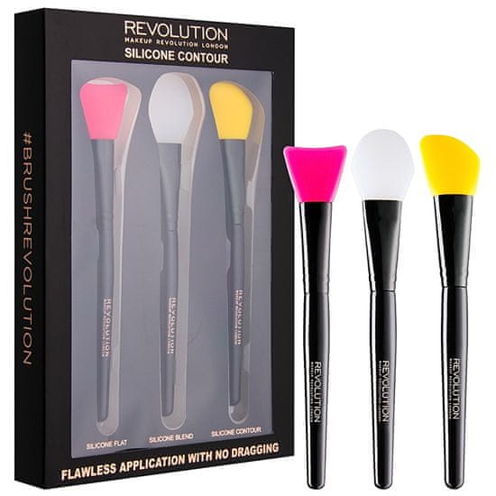 Makeup Revolution set čopičev Contour, silikon