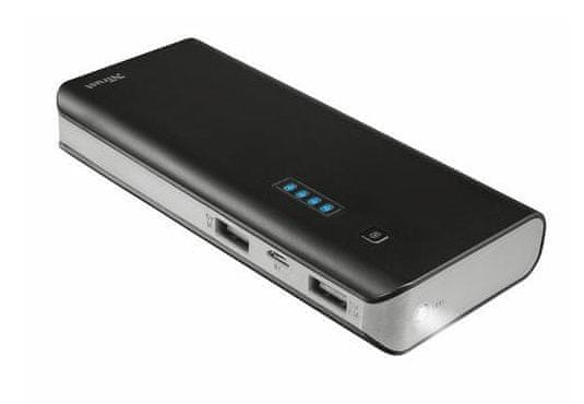 Trust polnilna baterija Primo 10.000 mAh, črna - Odprta embalaža