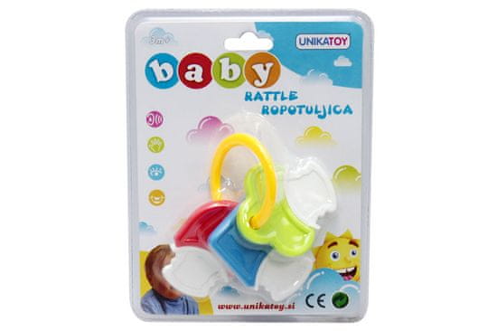 Unikatoy ropotulja Baby ključi, blister 24975