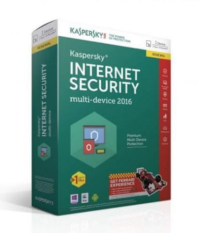 Kaspersky spletna zaščita Internet Security Multi-Device, obnovitvena licenca za 1 napravo, 1 leto + 3 mesece GRATIS