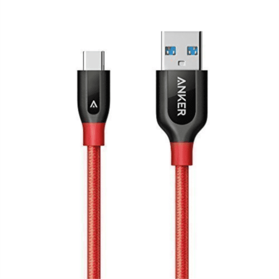 Anker kabel PowerLine+ USB-C, USB-A, 0,9 m, rdeč