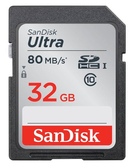 SanDisk SDHC ULTRA 32GB 80MB/s spominska kartica - Odprta embalaža