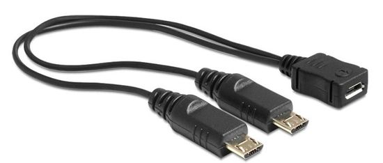Delock razdelilni kabel microUSB 2x M-B, 20 cm