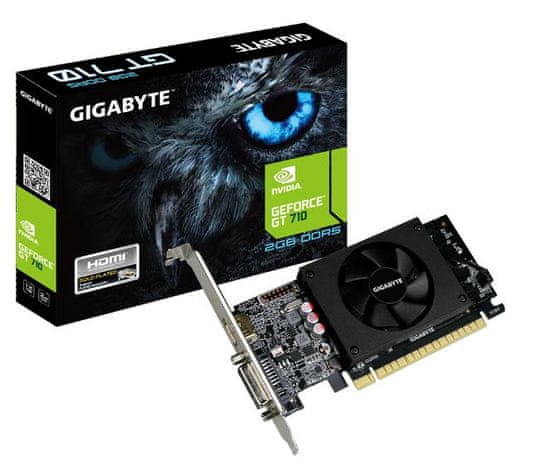 Gigabyte grafična kartica GeForce GT 710, 2GB, PCI-E 2.0 - odprta embalaža