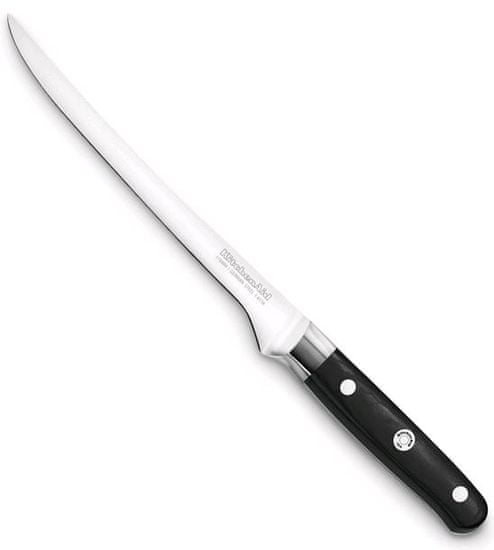 KitchenAid KBKKFTR7FLWM nož za filetiranje, 17 cm, črn