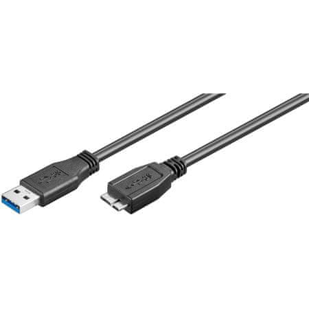 Ewent polnilni kabel USB-A 3.0 v Micro-B USB, 1,8 m, črn