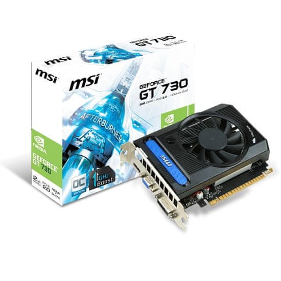 MSI grafična kartica GeForce GT 730 2GB GDDR3 (N730K-2GD3/OCV1)