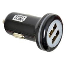 CarPoint avtopolnilec, 2x USB, 2,4 A, 12 V / 24 V