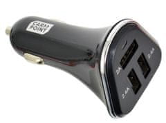 CarPoint avtopolnilec, 3 x USB, 6,8 A, 12 V / 24 V