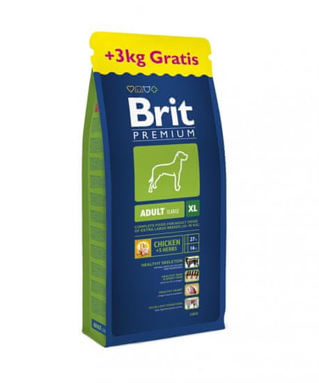 Brit hrana za odrasle pse, 15 kg + 3 kg gratis