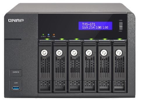 Qnap TVS-671-I3-4G NAS strežnik za 6 diskov