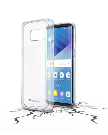 CellularLine prozoren ovitek iz plastike in robom iz gume Clear Duo za Samsung Galaxy S8
