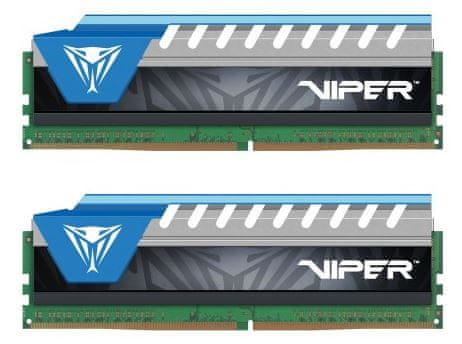 Patriot pomnilnik (RAM) 16GB (2x 8GB) DDR4 2666 MHz 1.2V CL 16 Viper Elite Blue, kit (PVE416G266C6KBL)
