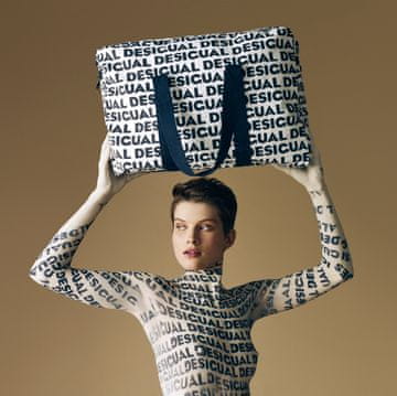 Desigual torbica, belo-modra