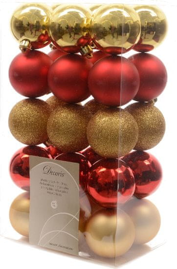 Kaemingk Božični okraski 30 kosov rdeča, zlata