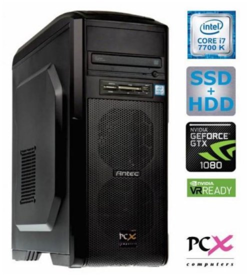 PCX namizni računalnik Extian K6006 i7-7700K/16GB/256SSD+2TB/GTX1080-8GB/FreeDOS