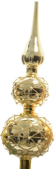Kaemingk Okrasna špica z biseri zlata sijaj, 31 cm