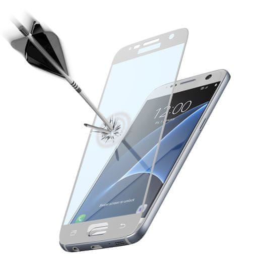 CellularLine zaščitno steklo Capsule za Samsung Galaxy S7, belo