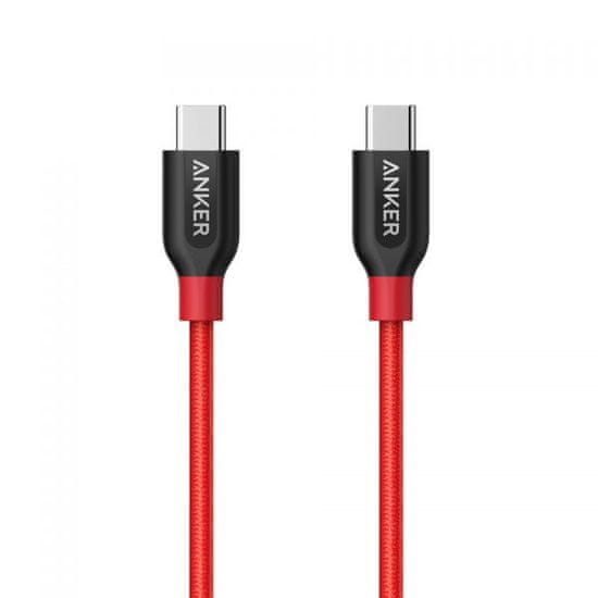 Anker kabel USB-C 2.0 v USB-C, 0,9 m, rdeč