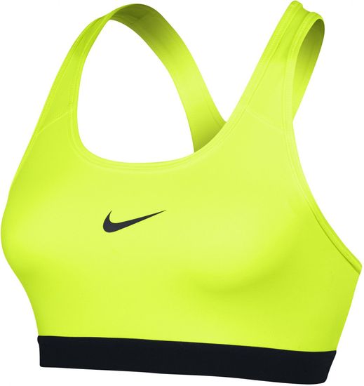Nike ženski nedrček New NP Classic Bra, neon rumen