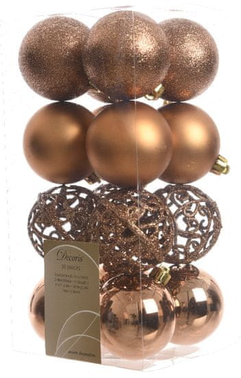 Kaemingk božični okraski različne vrste 16 kosov rjava