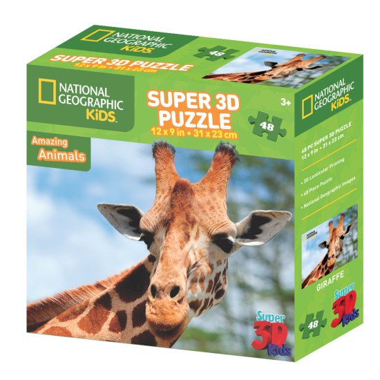 National Geographic sestavljanka 3D - Žirafa, 48 kosov, 31x23 cm