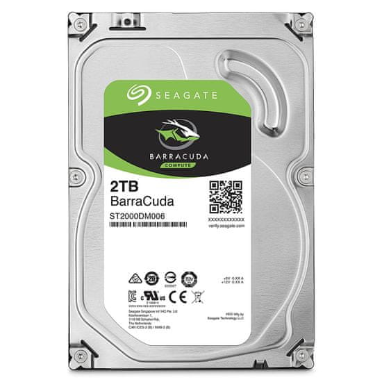 Seagate trdi disk BarraCuda 3.5, 2TB, Sata 3, 6GB/s, 7200 obratov