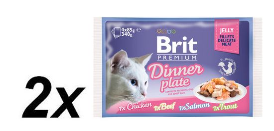 Brit vrečke Premium Cat, fileti v želeju, 2 x 340 g