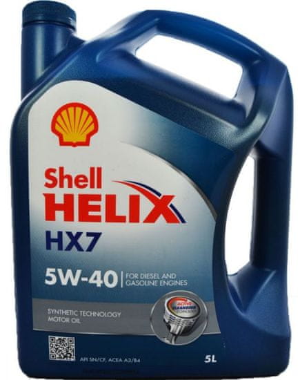 Shell olje Helix HX7 5W40, 5 l