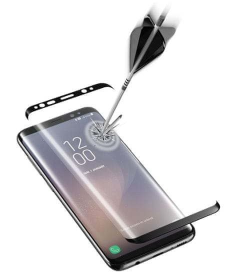 CellularLine zaščitno steklo Capsule za Samsung Galaxy S8 Plus, črno