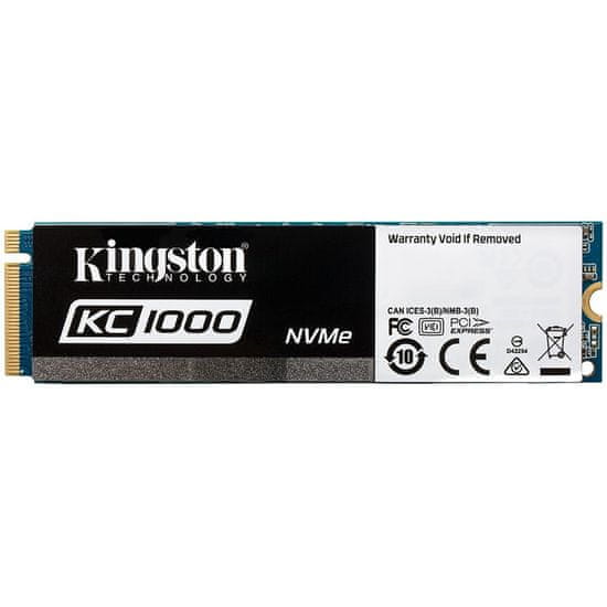 Kingston SSD disk 240 GB KC1000, PCIe, NVMe, M.2 2280, 2700/900 MB/s, MLC (SKC1000/240G)