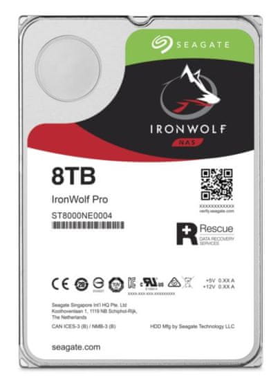 Seagate trdi disk NAS IronWolf Pro 8 TB, SATA 3, 7200, 256 MB (ST8000NE0004)