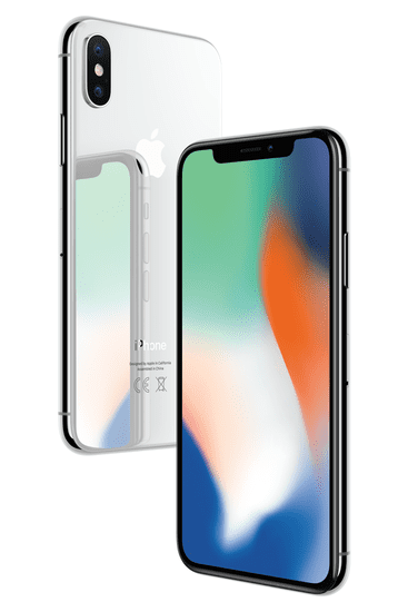 Apple telefon iPhone X, 256 GB, srebrn