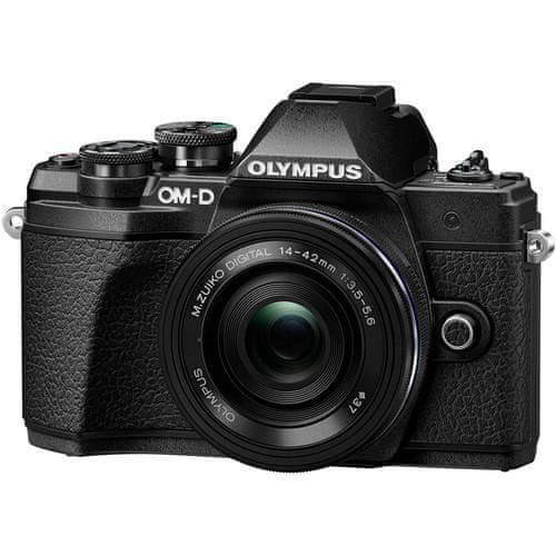 Olympus digitalni brezzrcalni fotoaparat OM-D E-M10 Mark III + ED 14-42 mm 3.5-5.6 EZ, črn
