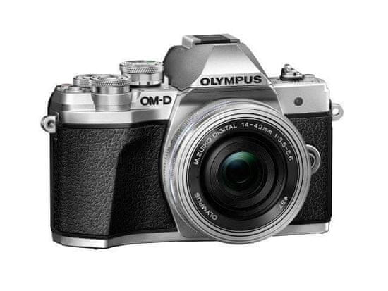 Olympus digitalni brezzrcalni fotoaparat OM-D E-M10 Mark III + ED 14-42 mm 3.5-5.6 EZ, srebrn