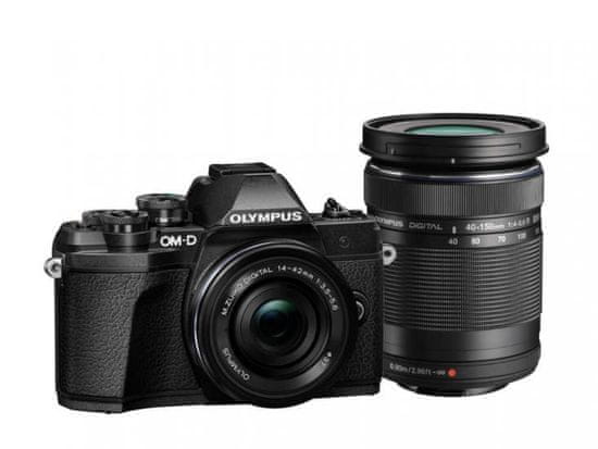 Olympus digitalni brezzrcalni fotoaparat OM-D E-M10 Mark III + 14-42 mm + 40-150 mm, črn