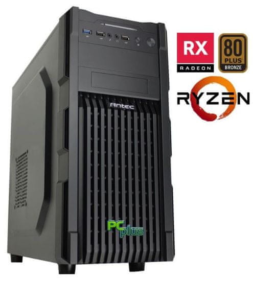 PCplus namizni računalnik Magic Ryzen3-1200/8GB/1TB+120SSD/RX550/FreeDos