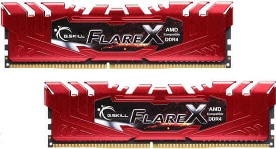 G.SKILL pomnilnik Flare X RED DDR4, 16GB Kit (2x 8GB), PC4-19200 2400MHz, CL16 1.2V, XMP 2.0